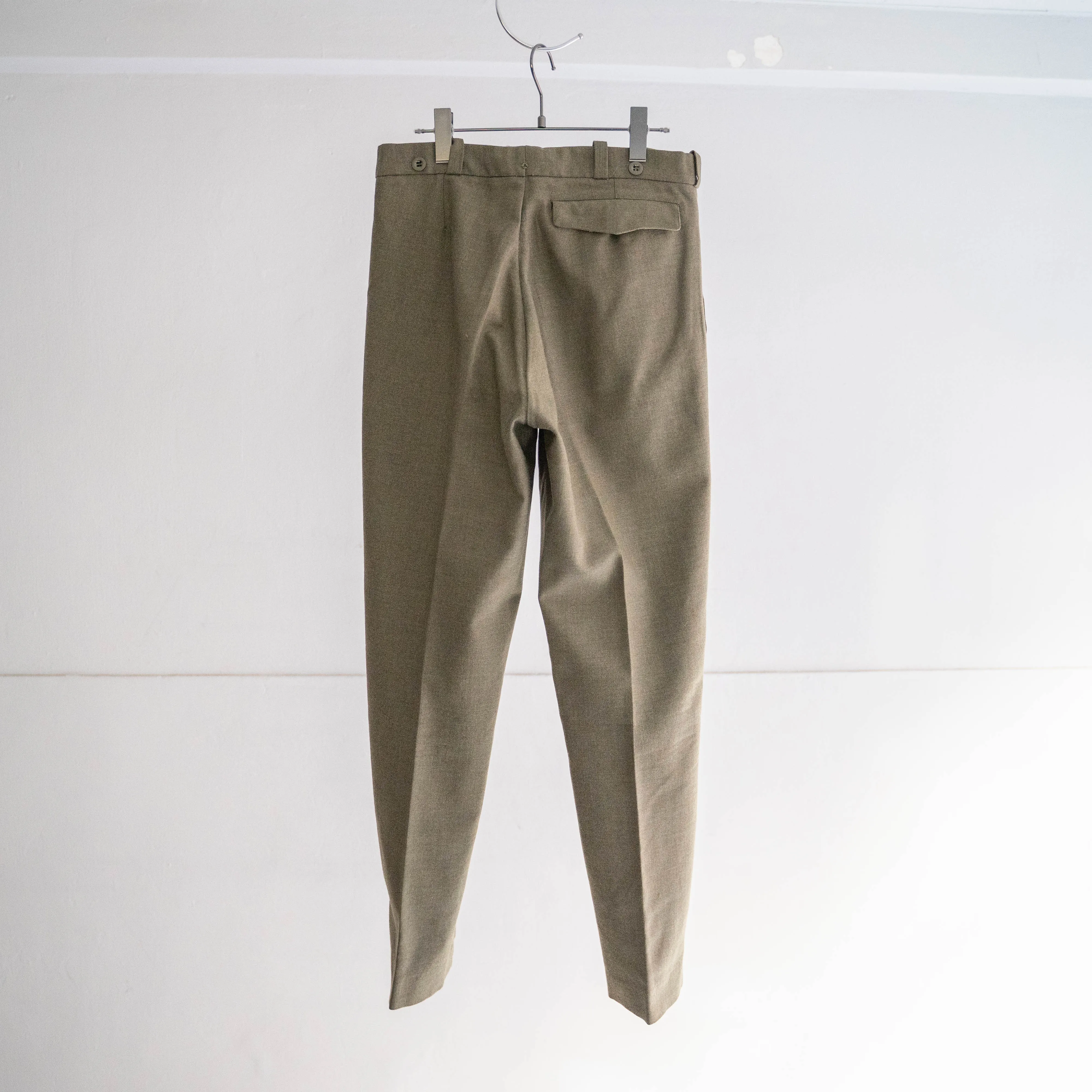 1970s belgium military wool dress pants "dead stock"-3