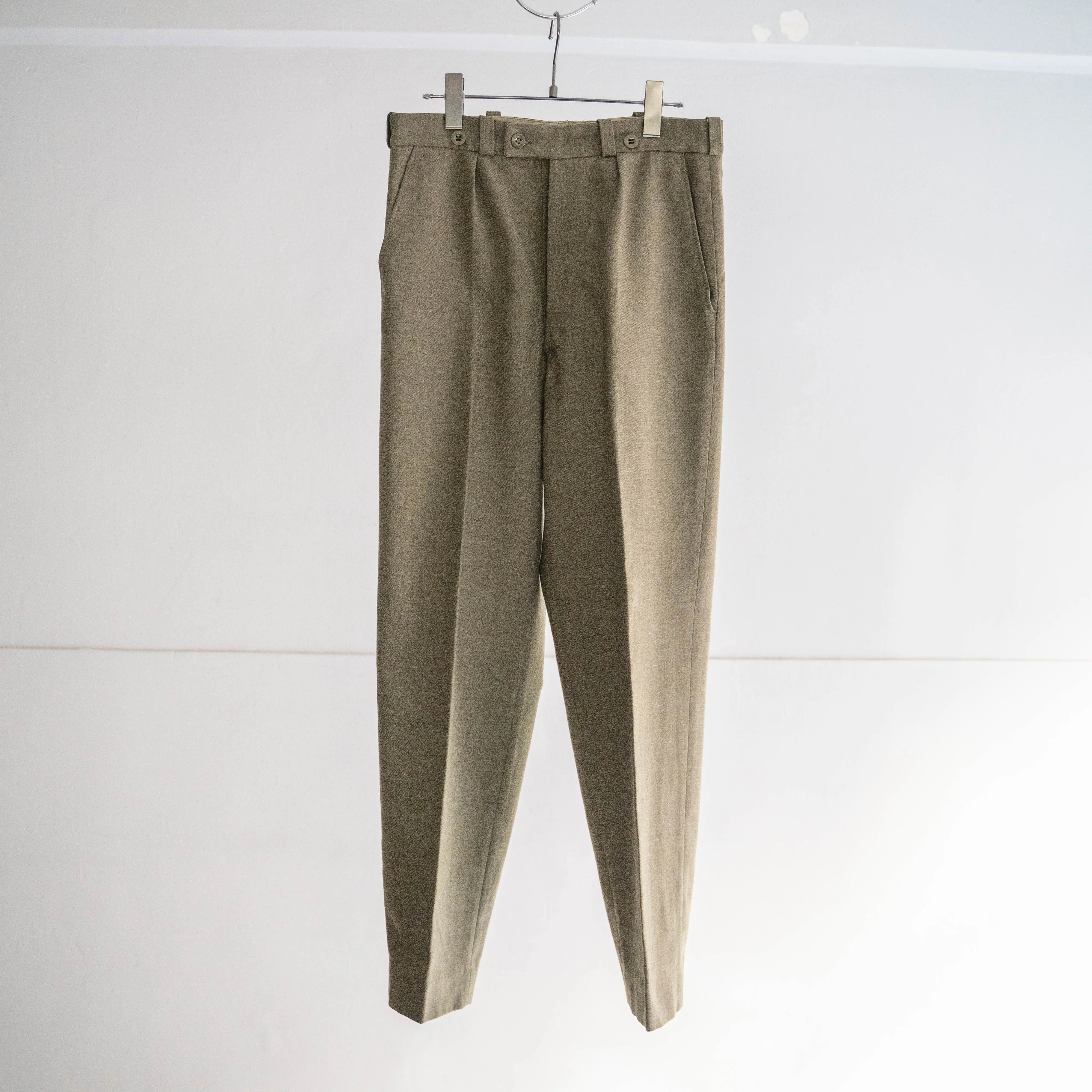 1970s belgium military wool dress pants "dead stock"-3