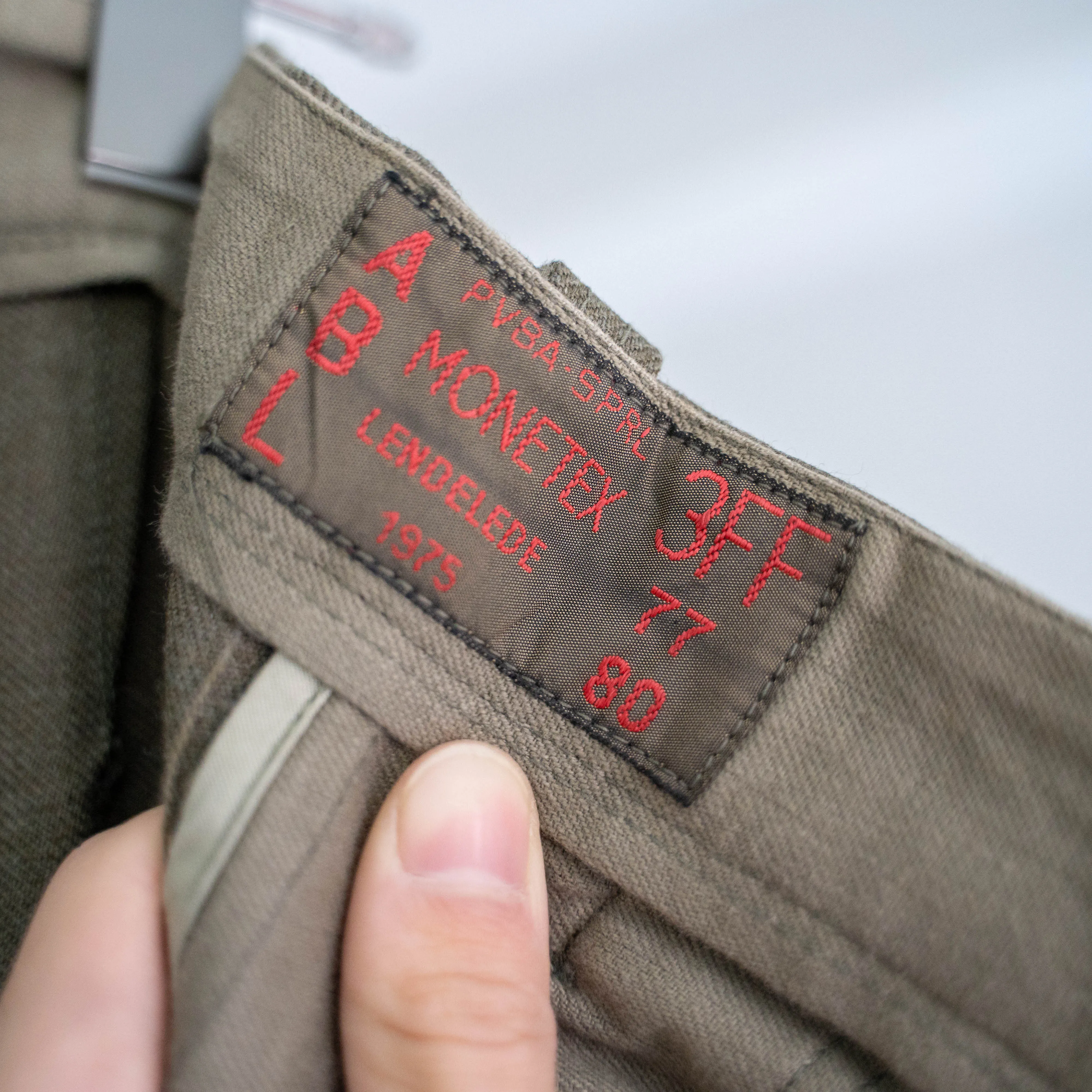 1970s belgium military wool dress pants "dead stock"-3