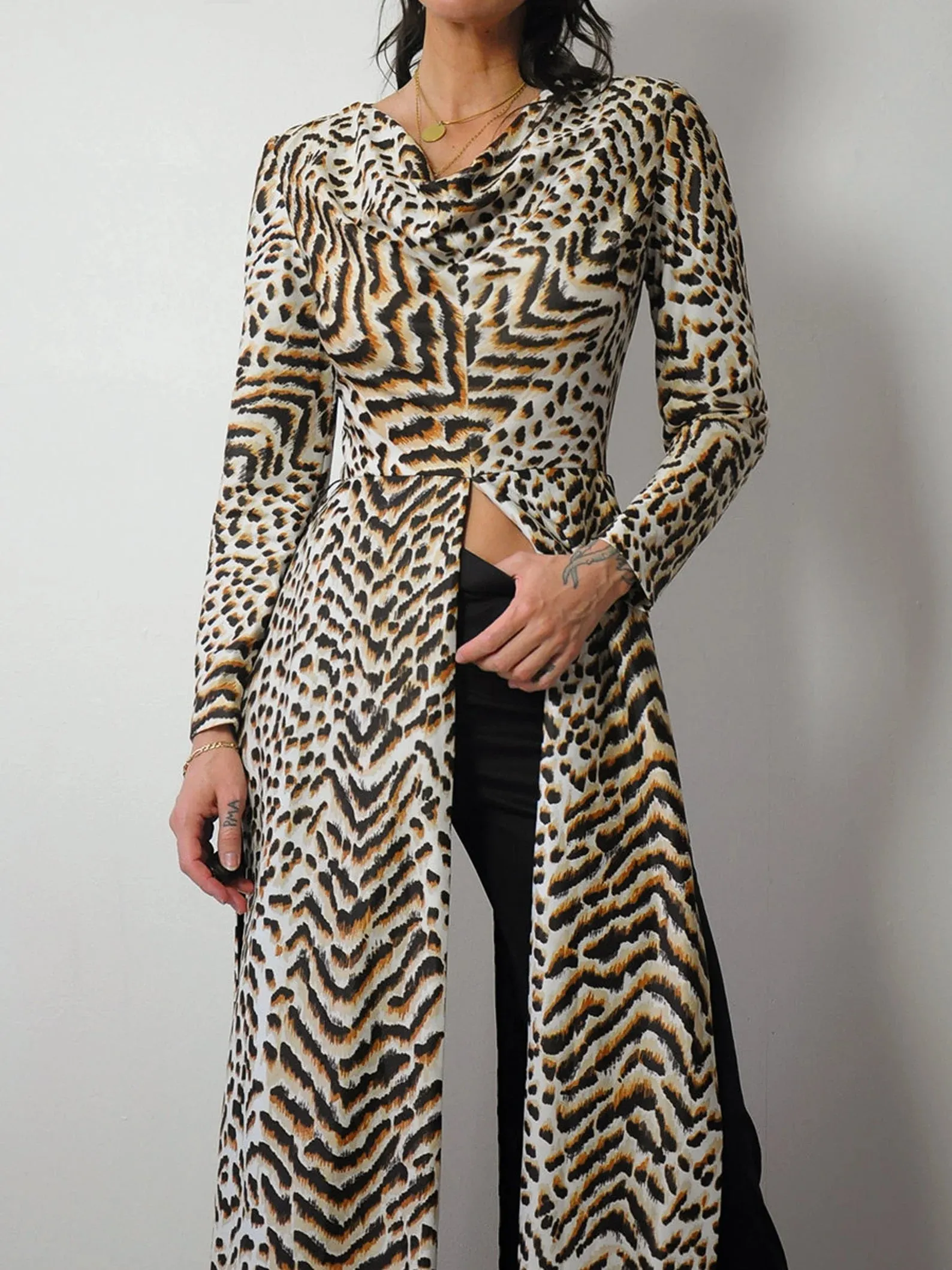 1970s Leopard 2 piece Pant Set