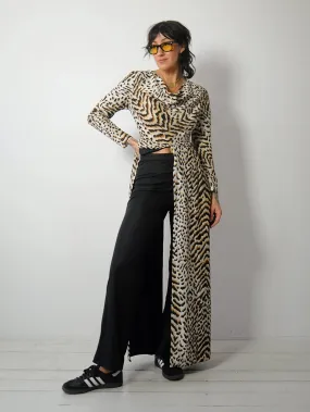 1970s Leopard 2 piece Pant Set