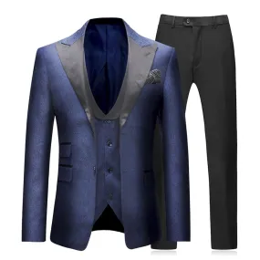 3-Piece Slim Fit Dress Suit Navy