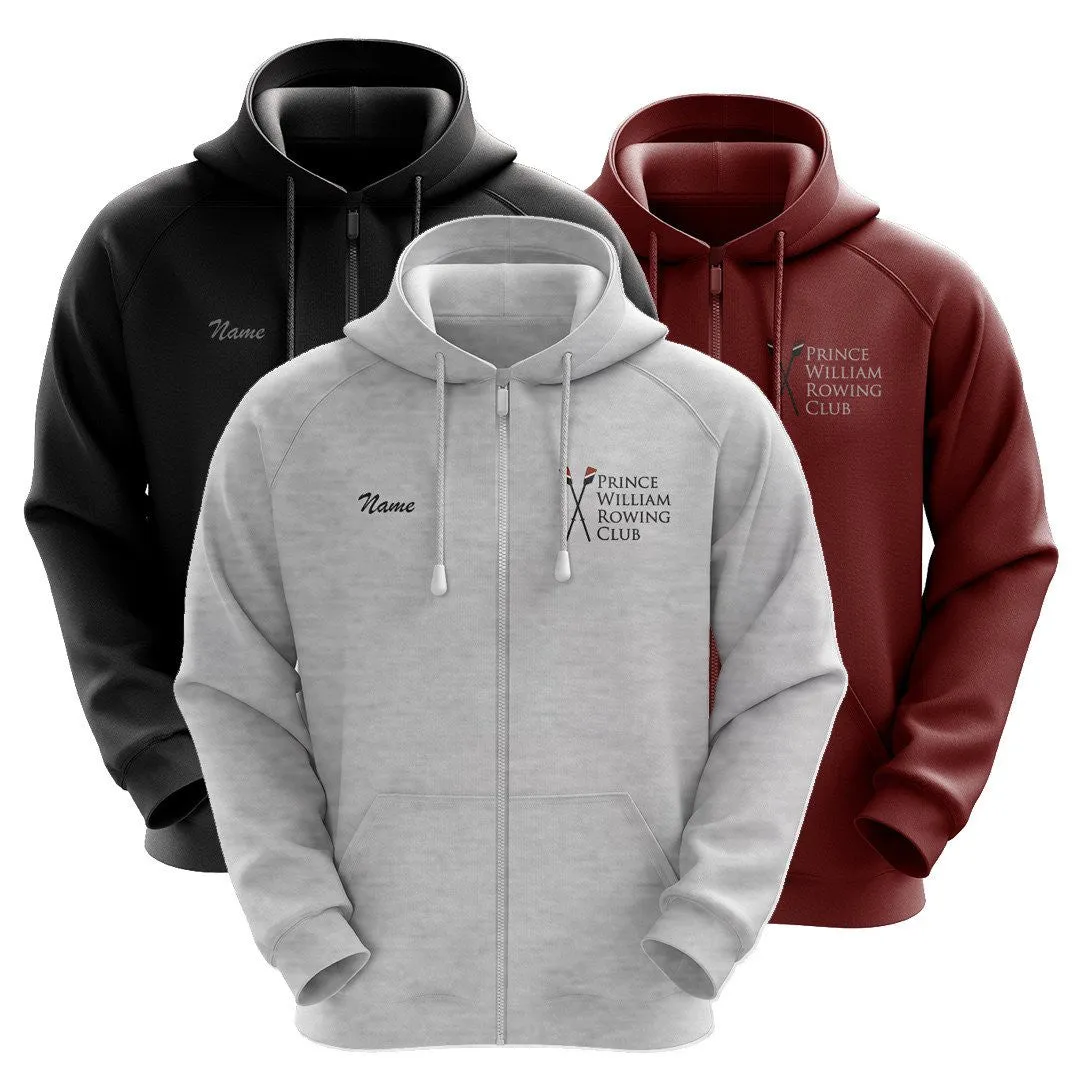 50/50 Hooded Prince William Rowing Club Full Zipper Sweatshirt