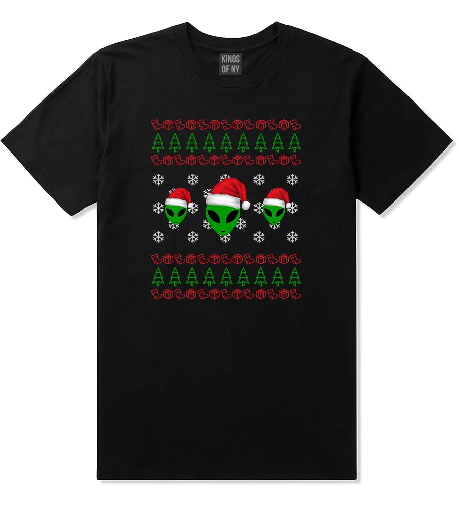 Alien Ugly Christmas Mens T-Shirt