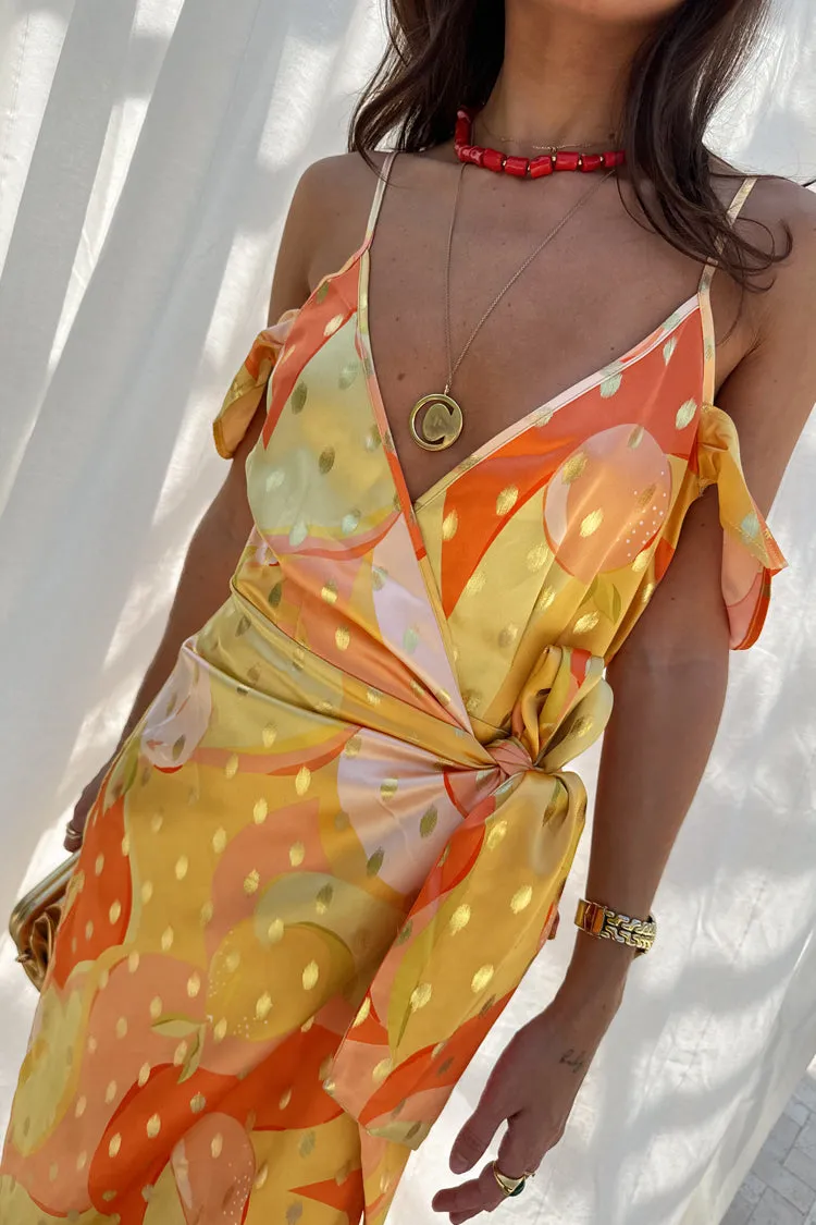 Apricot Strappy Vienna Dress