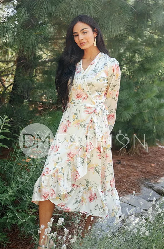 Ariel Sunny Floral Midi Dress - DM Exclusive - Nursing Friendly - Maternity Friendly