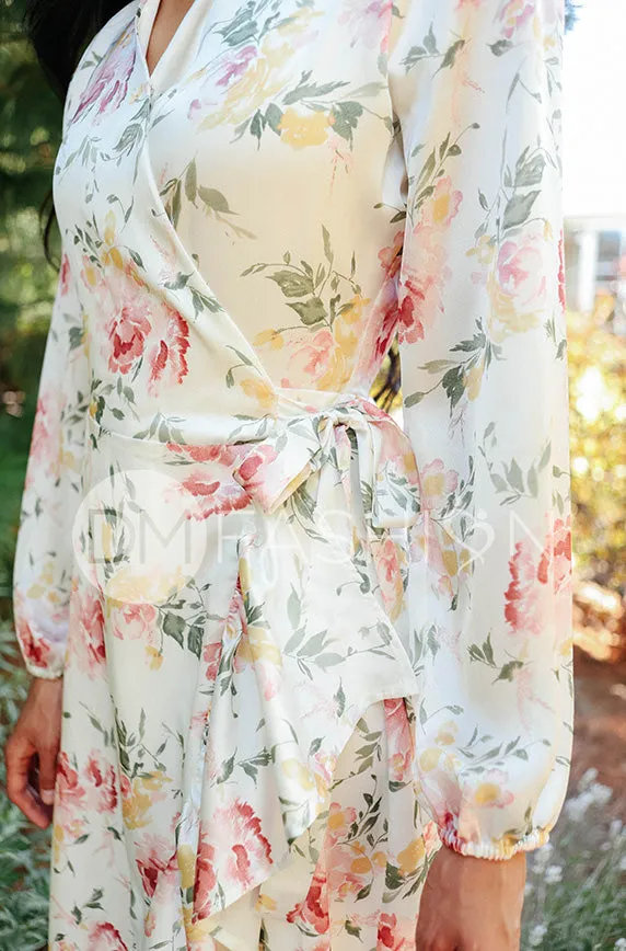 Ariel Sunny Floral Midi Dress - DM Exclusive - Nursing Friendly - Maternity Friendly