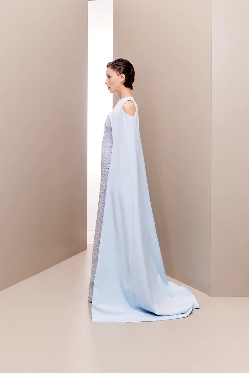 BABY BLUE CAPE GOWN