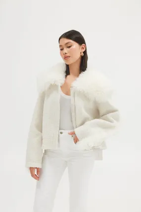 Bella Shearling Jacket - Off White