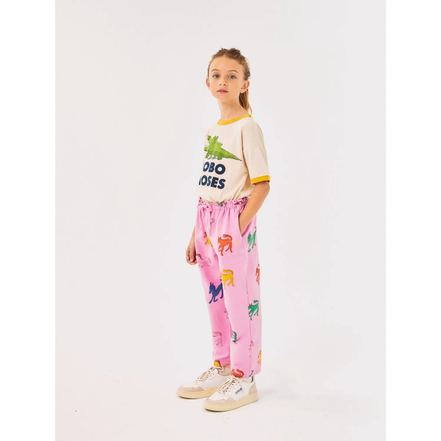 Bobo Choses Pink Wonder Horse All Over Paper Bag JAndging Pants