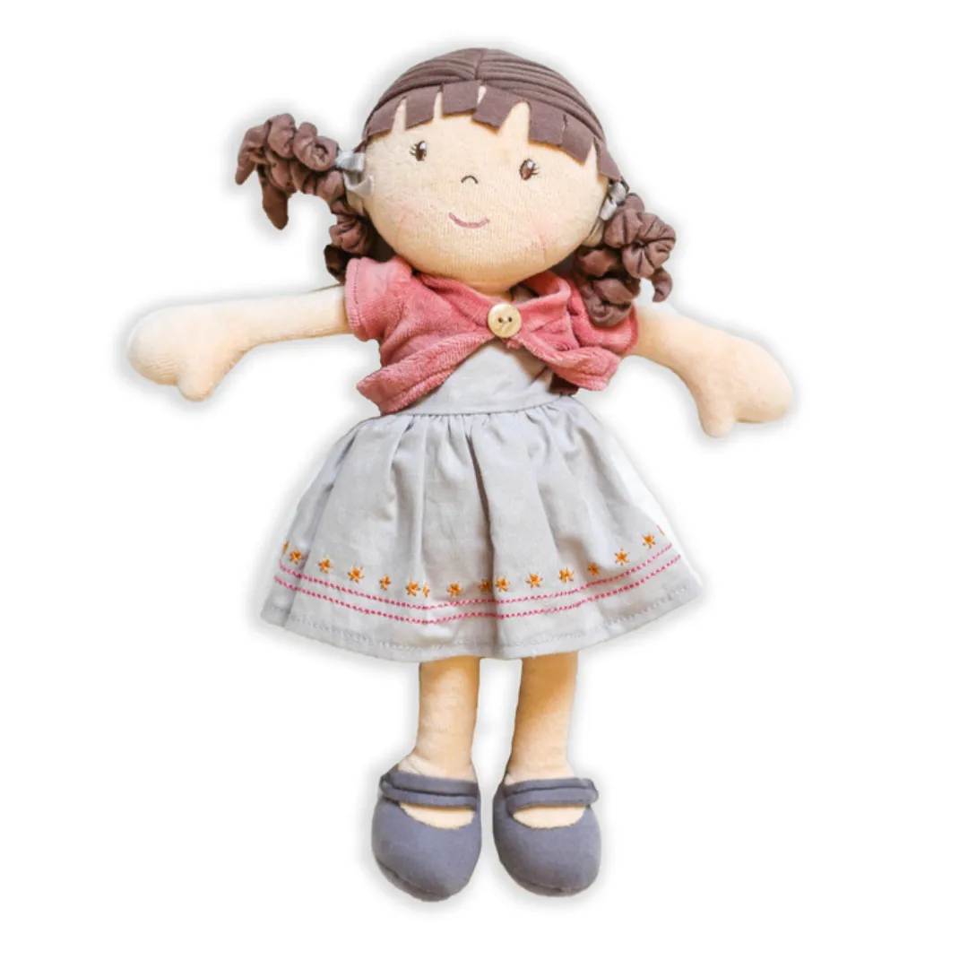 Bonikka Organic Rose Doll with Brown Hair