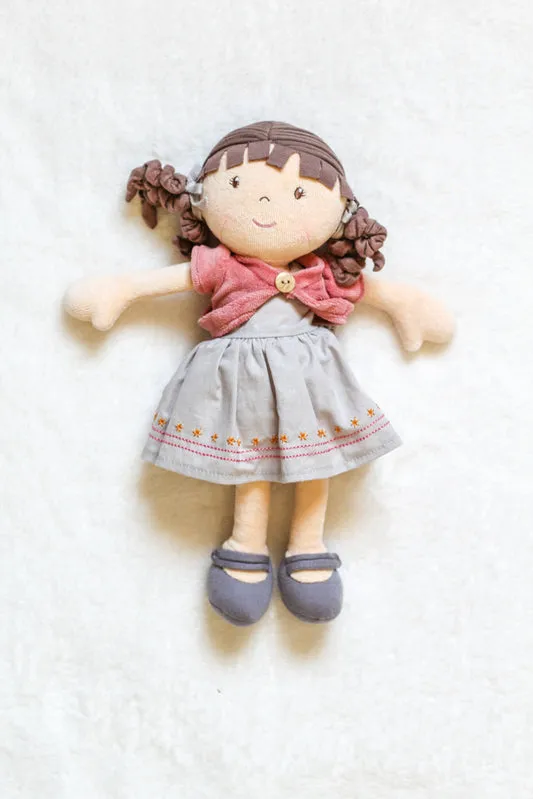 Bonikka Organic Rose Doll with Brown Hair