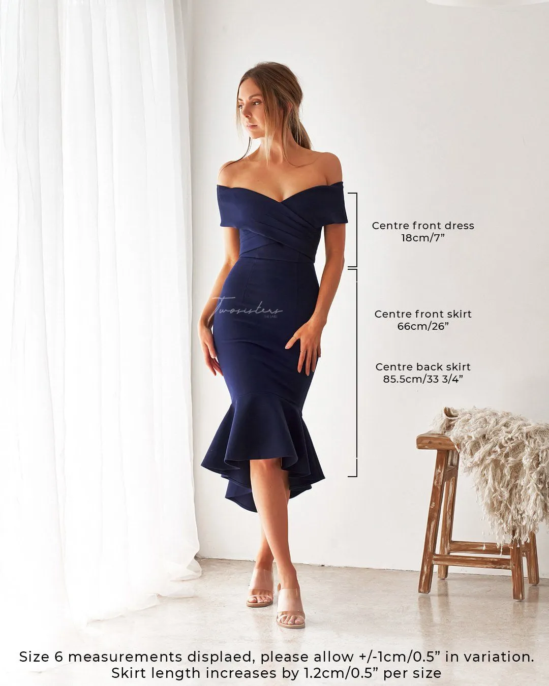 Brienne Dress - Navy