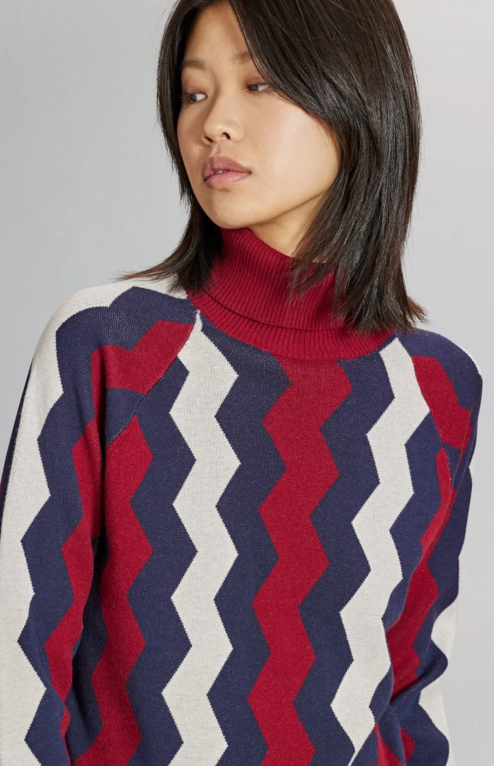 Cassandra TurtleNeck Sweater | Deep Red