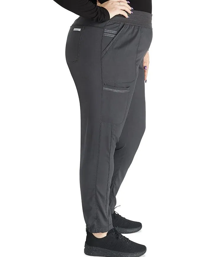 Cherokee Workwear Revolution Women's Natural Rise Tapered Leg Jogger Petite Pant