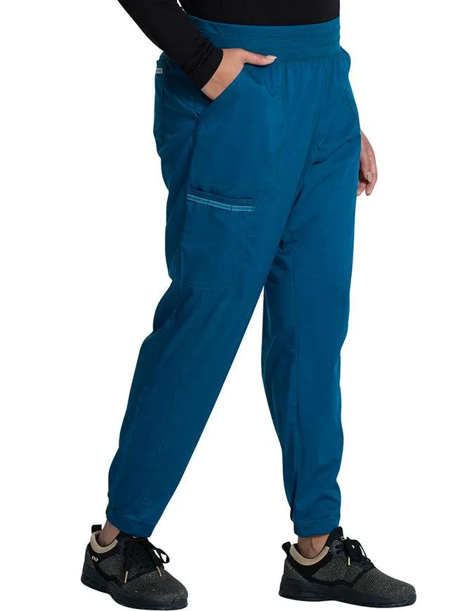 Cherokee Workwear Revolution Women's Natural Rise Tapered Leg Jogger Petite Pant