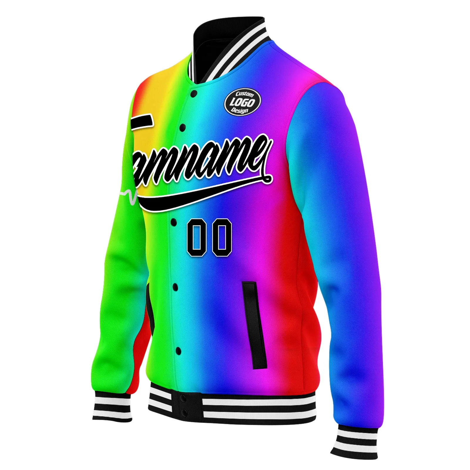 Custom Jacket Bomber Full-Snap Varsity Letterman Personalized Jacket FZ005-D025003-6