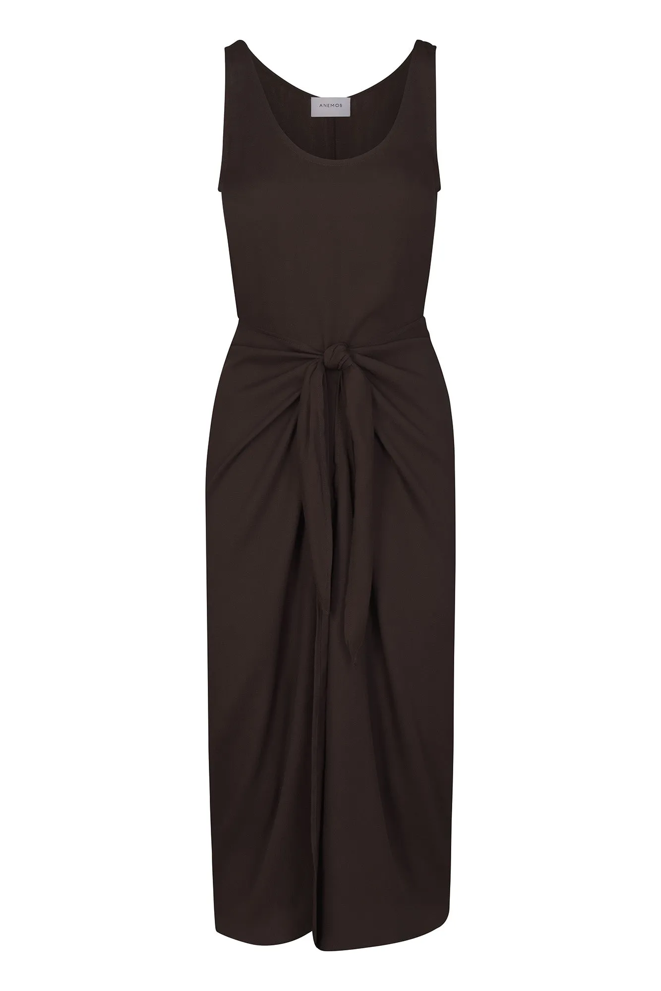 D.K. Midi Wrap Dress in Matte Crepe