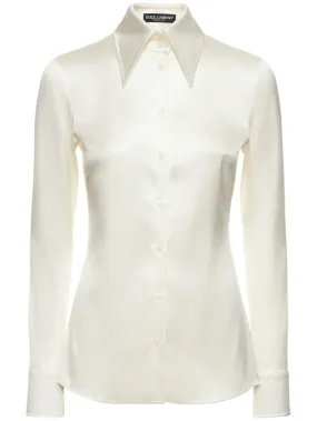 Dolce&amp;Gabbana   Classic satin regular shirt 