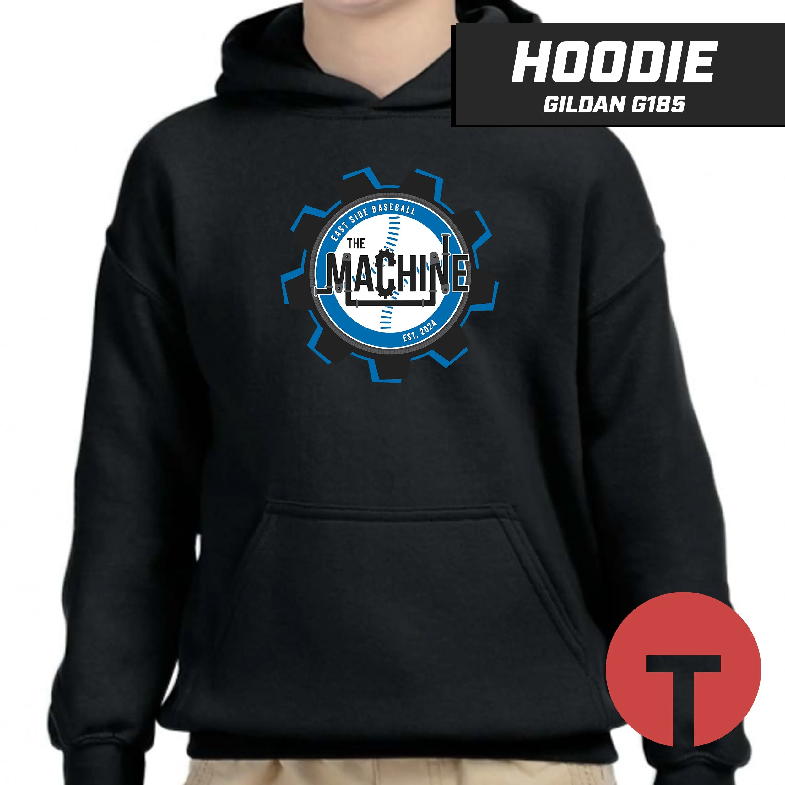 East Side Machine Baseball - Hoodie Gildan G185