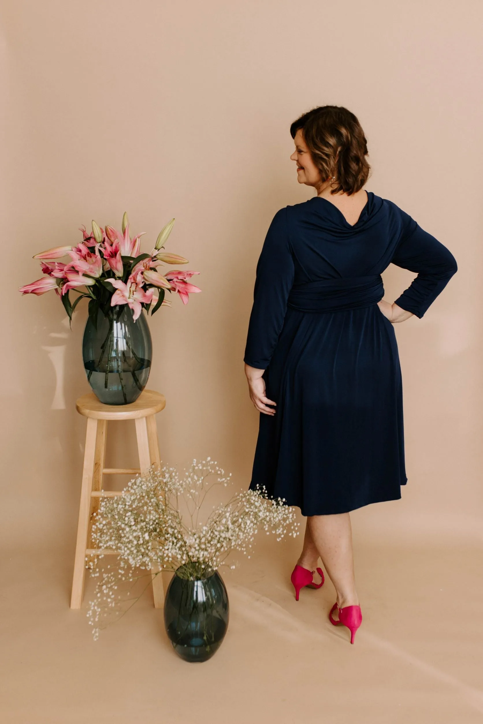 Jacqueline Navy Midi