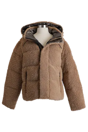 Joellie Faux Shearling Down Jacket