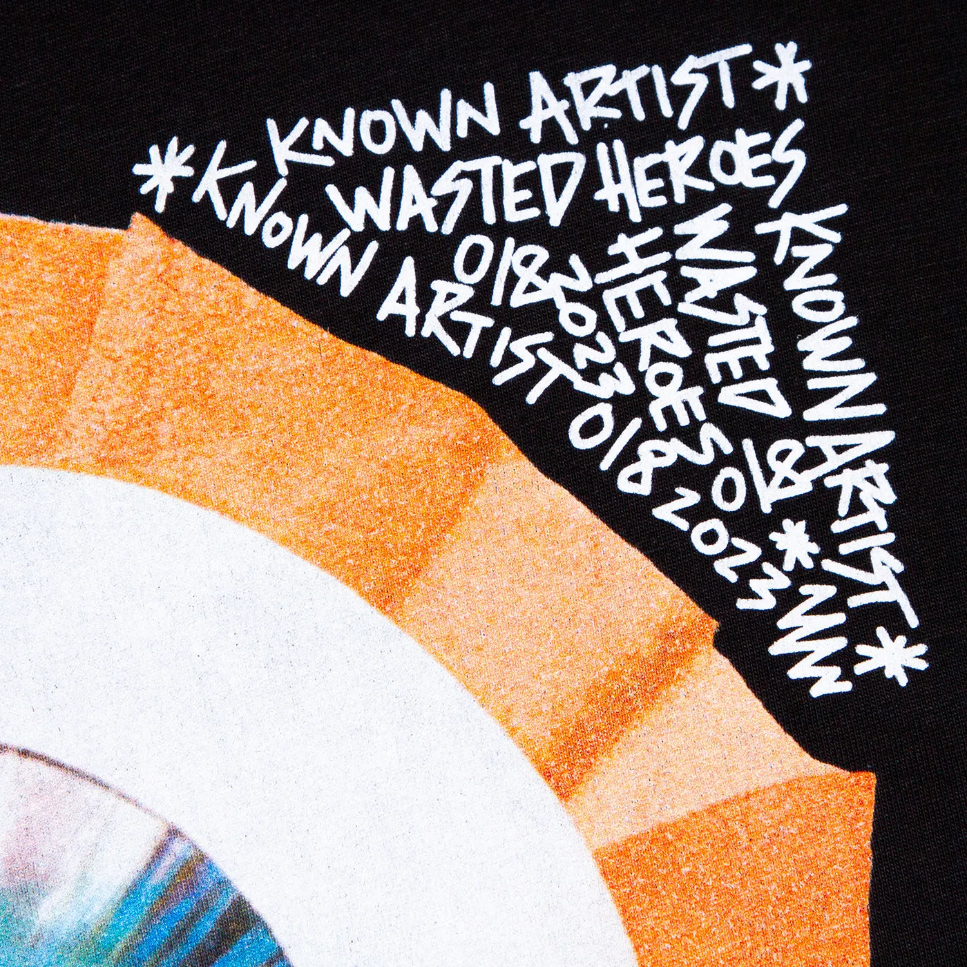 Known Artist 018 Front Print - Tshirt - Black