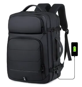 Large Capacity Expansion Reflective Hand-Carrying Dual-Use Backpack Men's Business Commute Waterproof Multi-Functional Computer Backpack