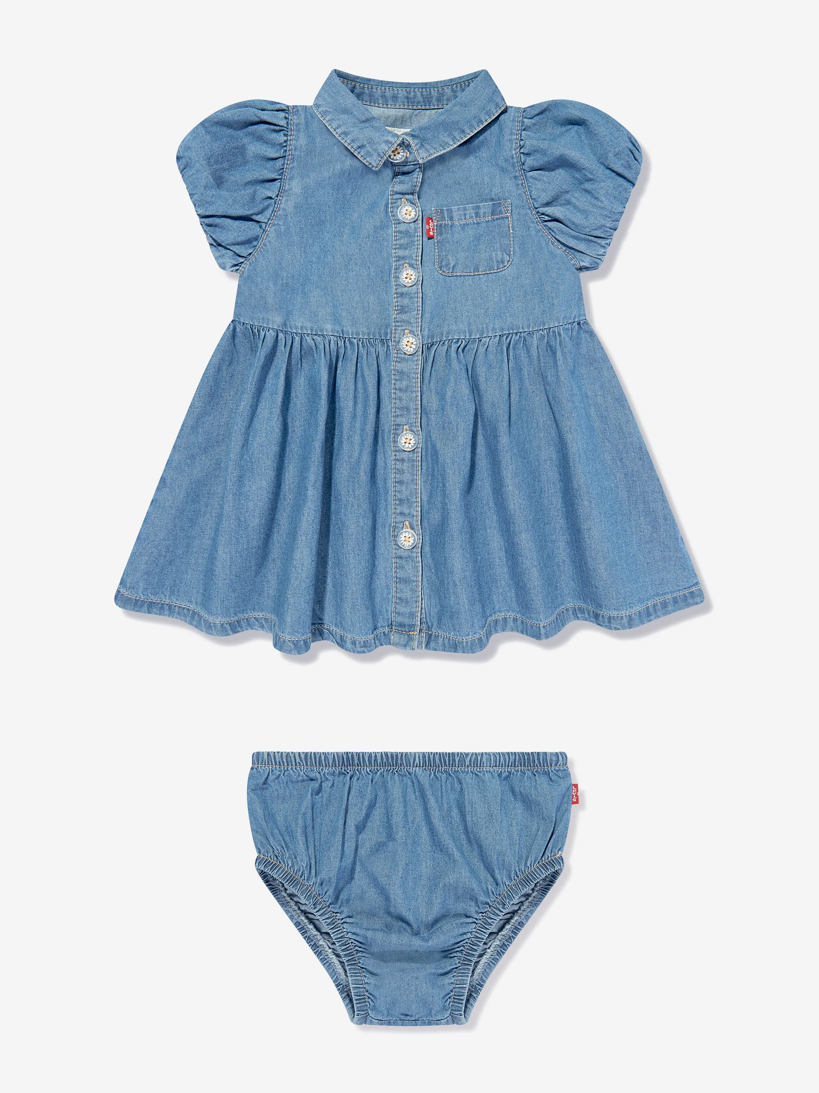 Levi's Wear Baby Girls Denim Dress Set in Blue