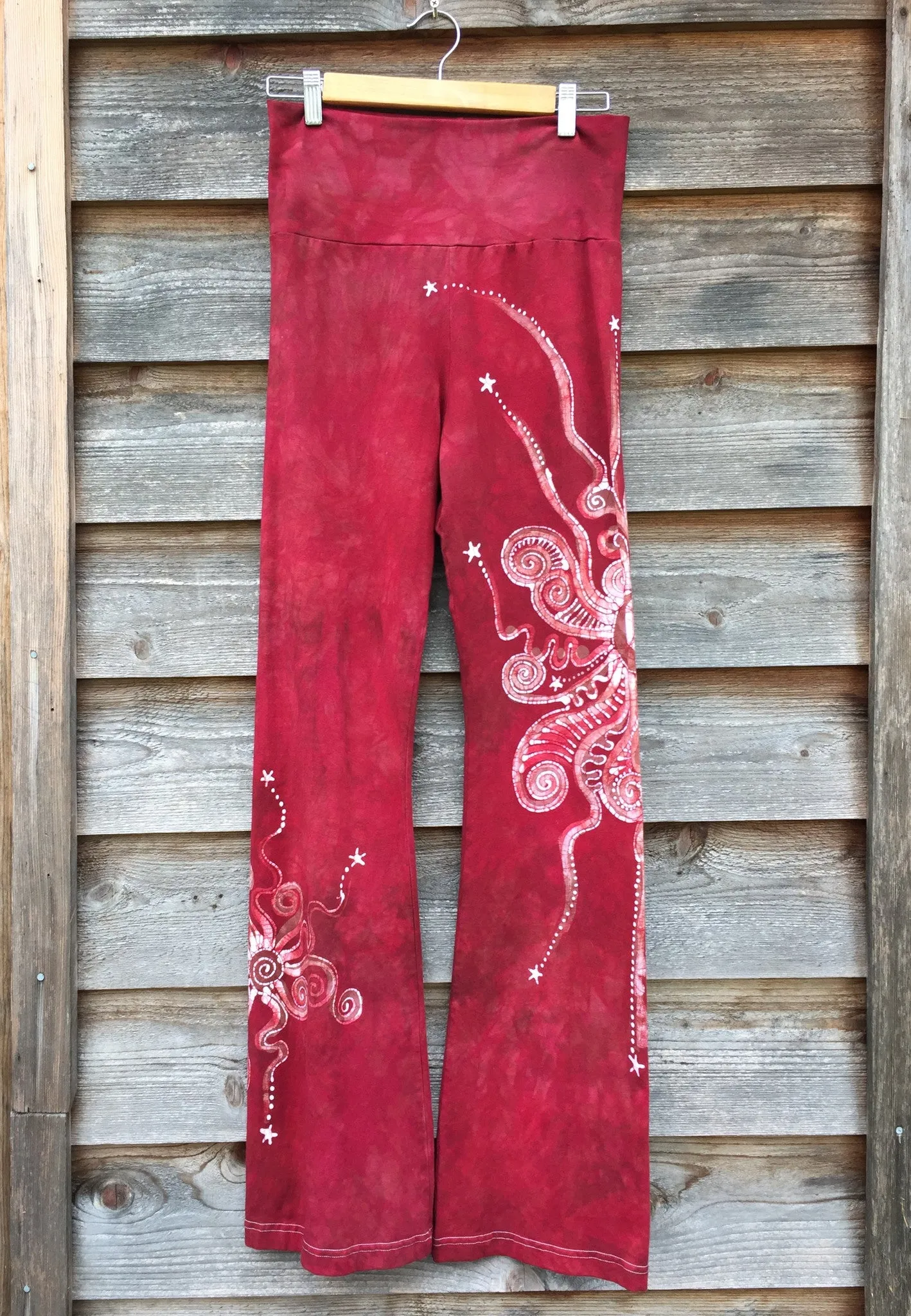 Light Red Batik Yoga Pants - Mislabeled