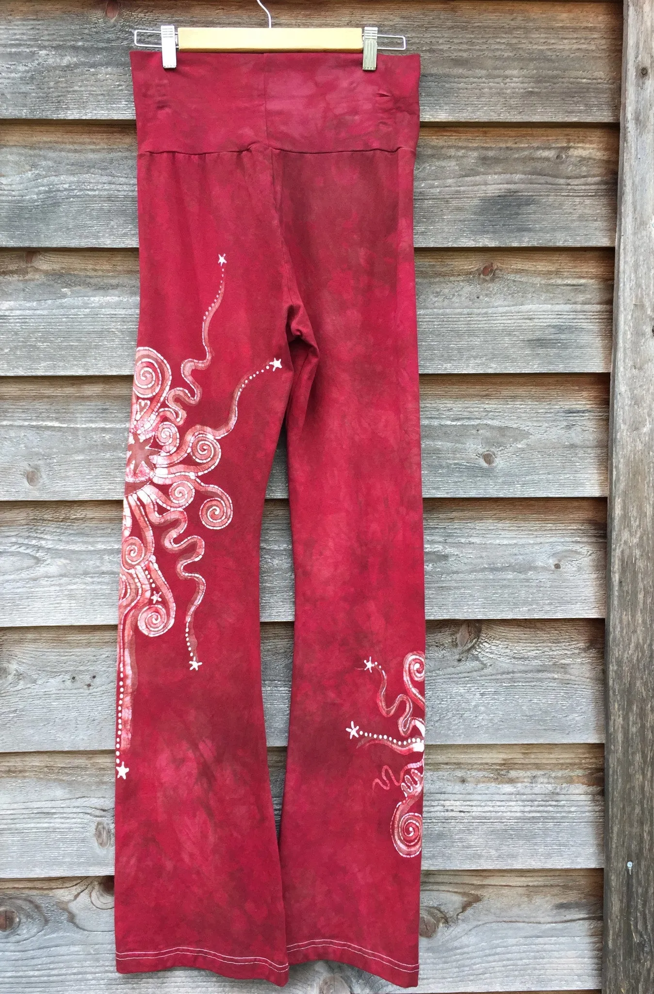 Light Red Batik Yoga Pants - Mislabeled