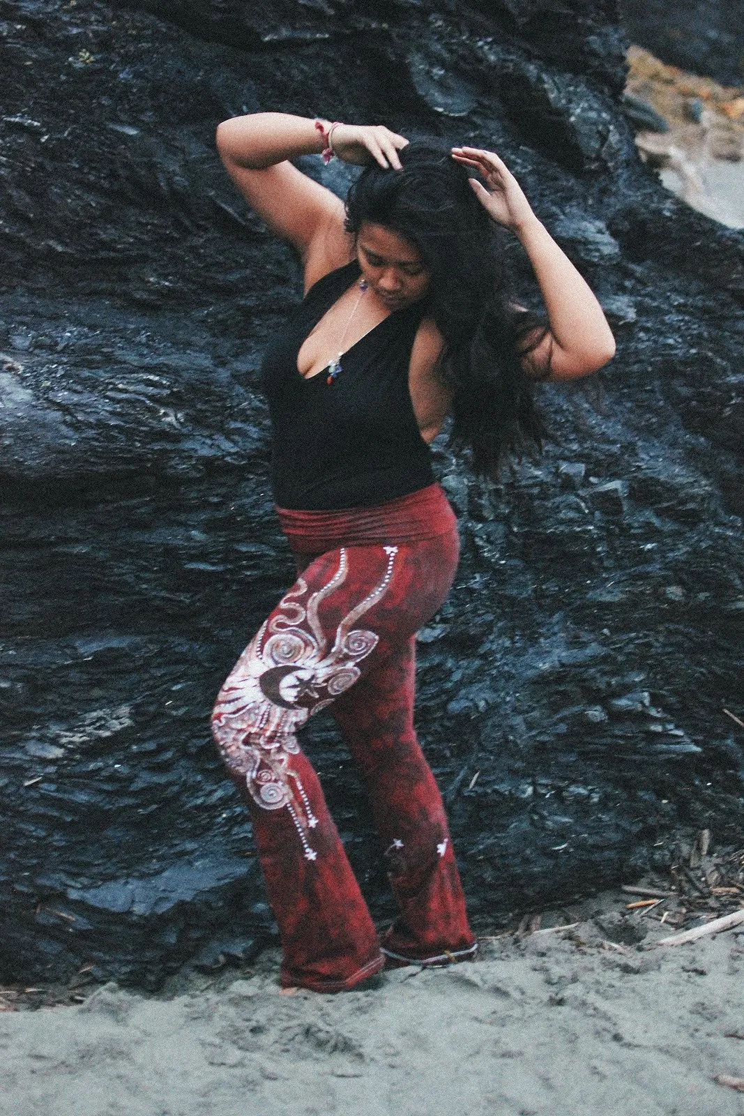 Light Red Batik Yoga Pants - Mislabeled