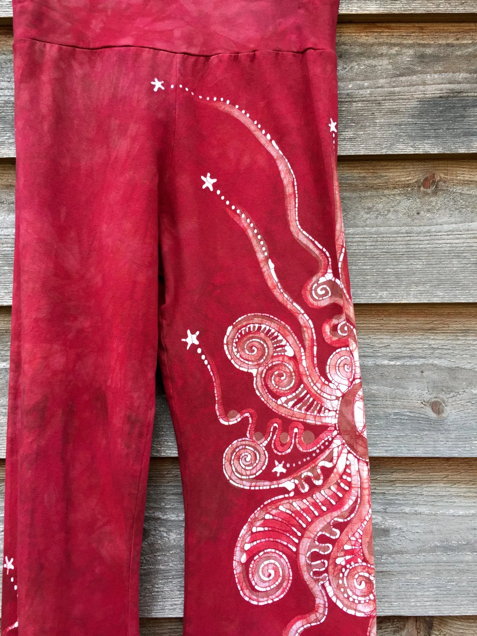 Light Red Batik Yoga Pants - Mislabeled