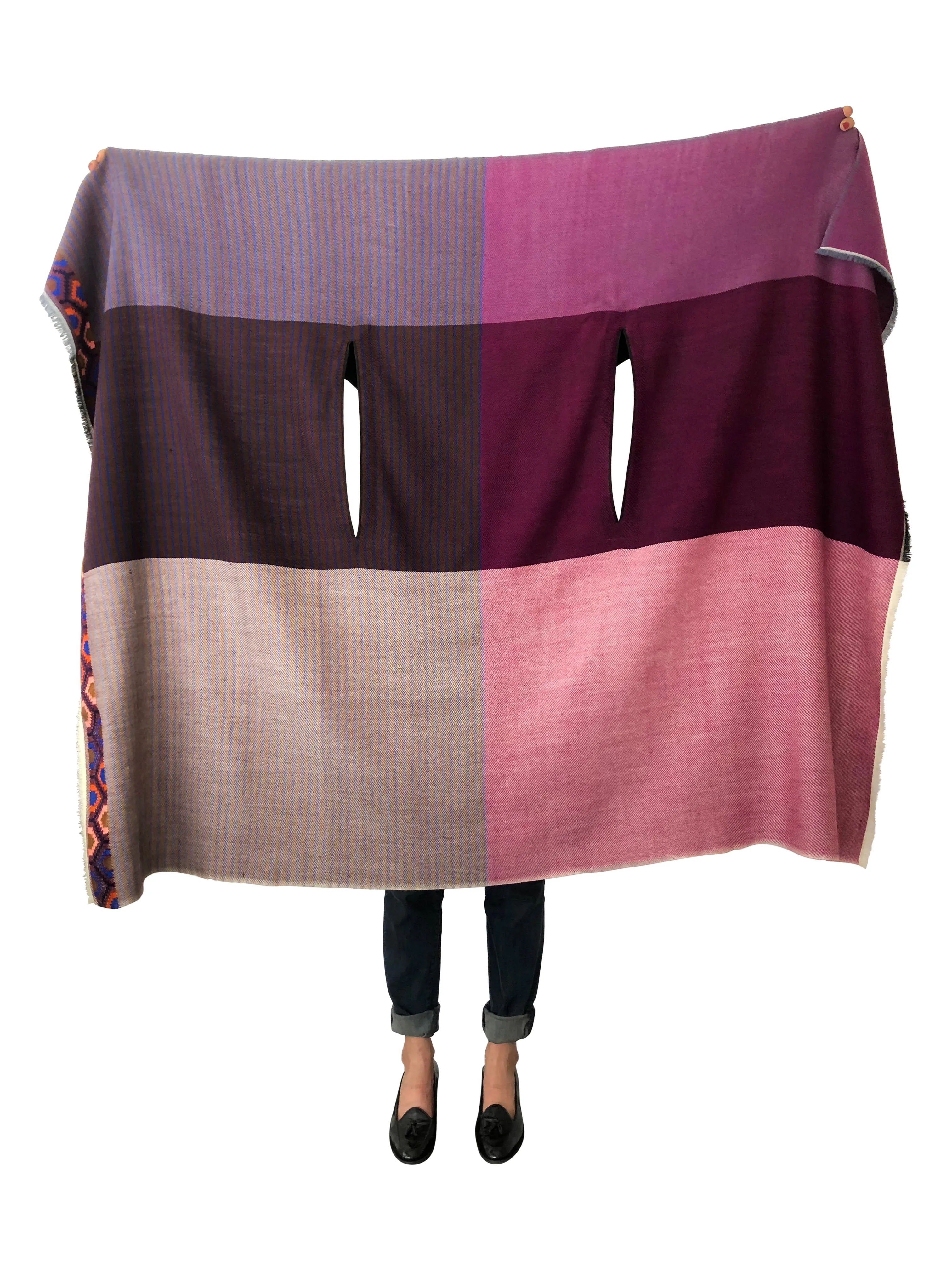 Light Wool Cape Fusion Plum