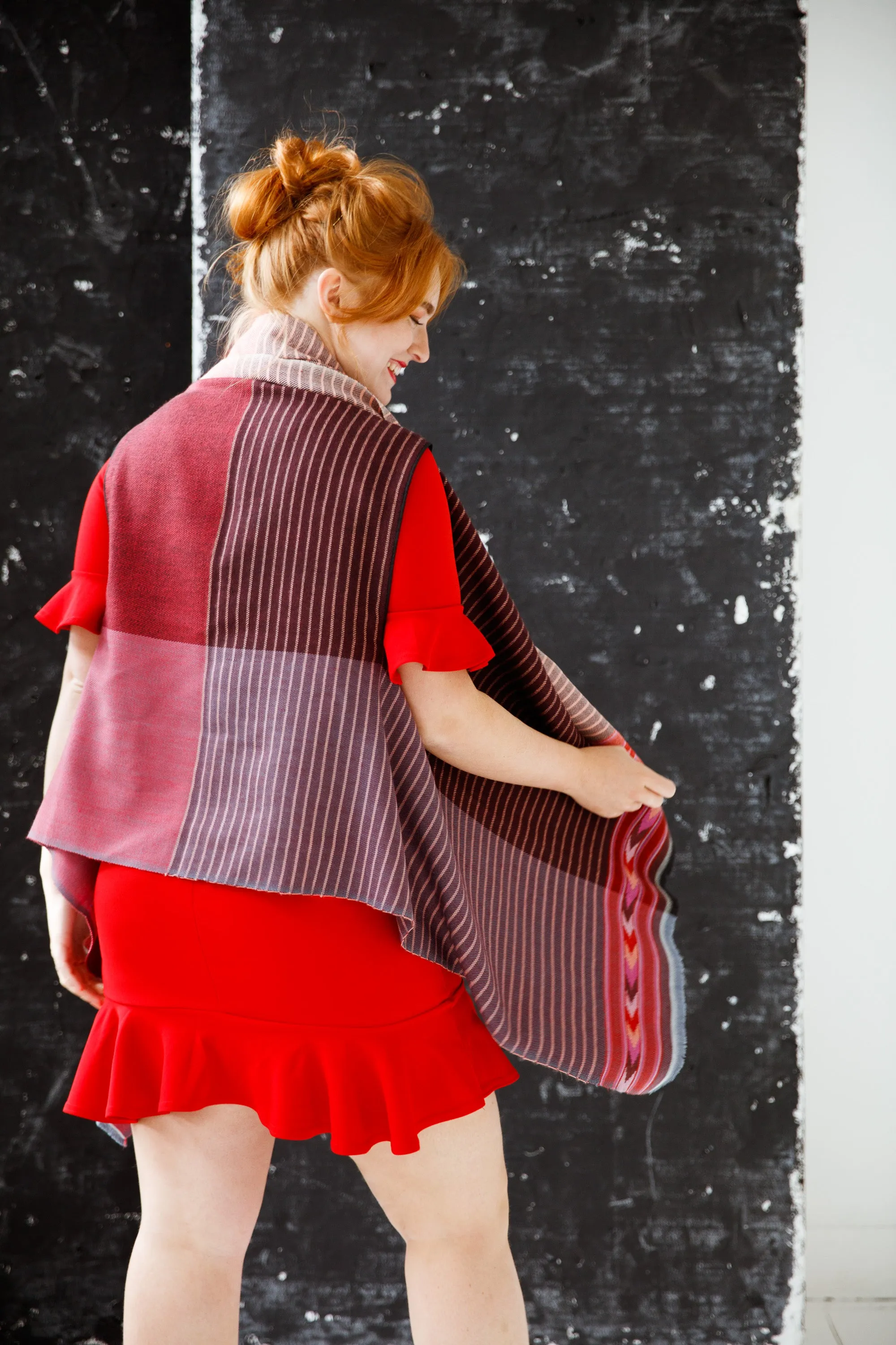 Light Wool Cape Fusion Red