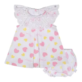 Little A - Pink 2 piece dress and pants set, Joanie