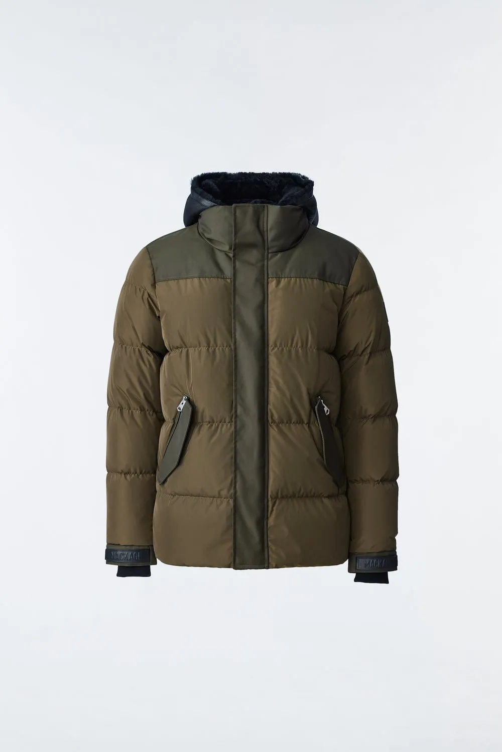 MACKAGE RILEY - Classic Down Jacket With Removable Shearling Bib