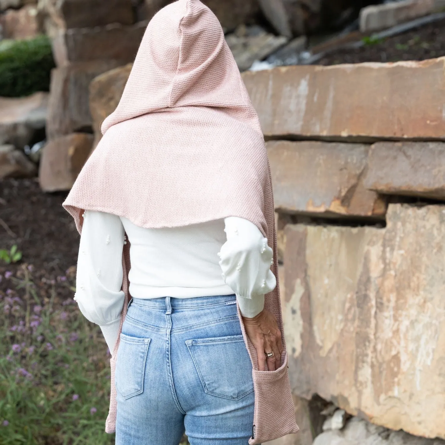 Multi-Pocket Hoodie Scarf™ | Uptown Blush