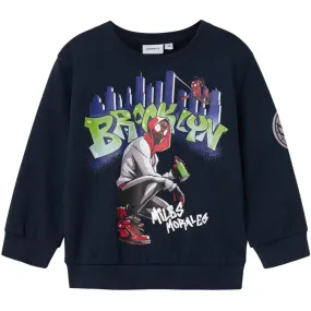 Name It Dark Sapphire Orin Spiderman Regular Sweatshirt