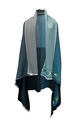 NEW! PETITE Light Wool Cape Fusion Teal