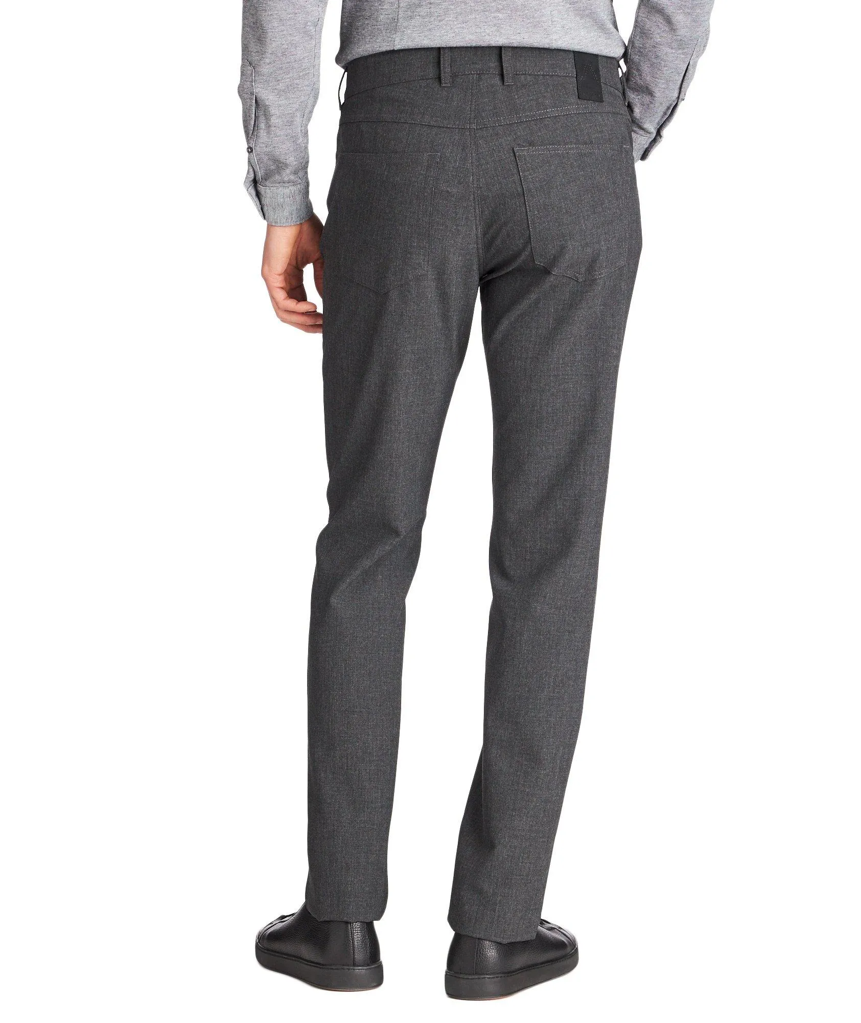 PIPE Ceramica Bankers Grey Five Pocket Dress Pants - Alberto