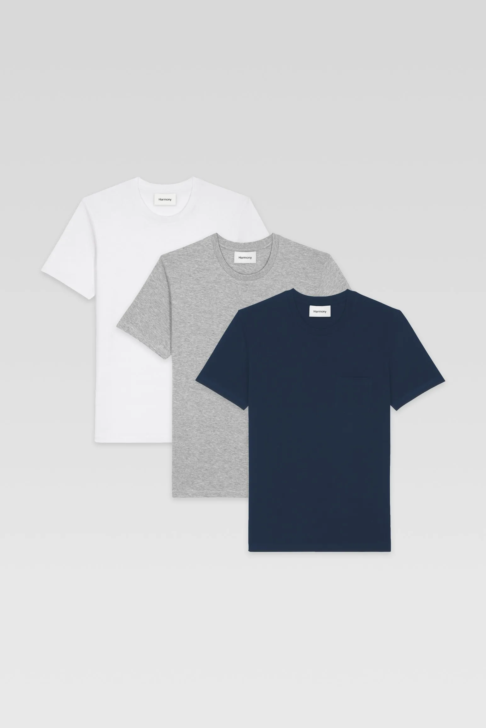 Pocket T-Shirt Pack (3 for 2) - White, Grey, Navy