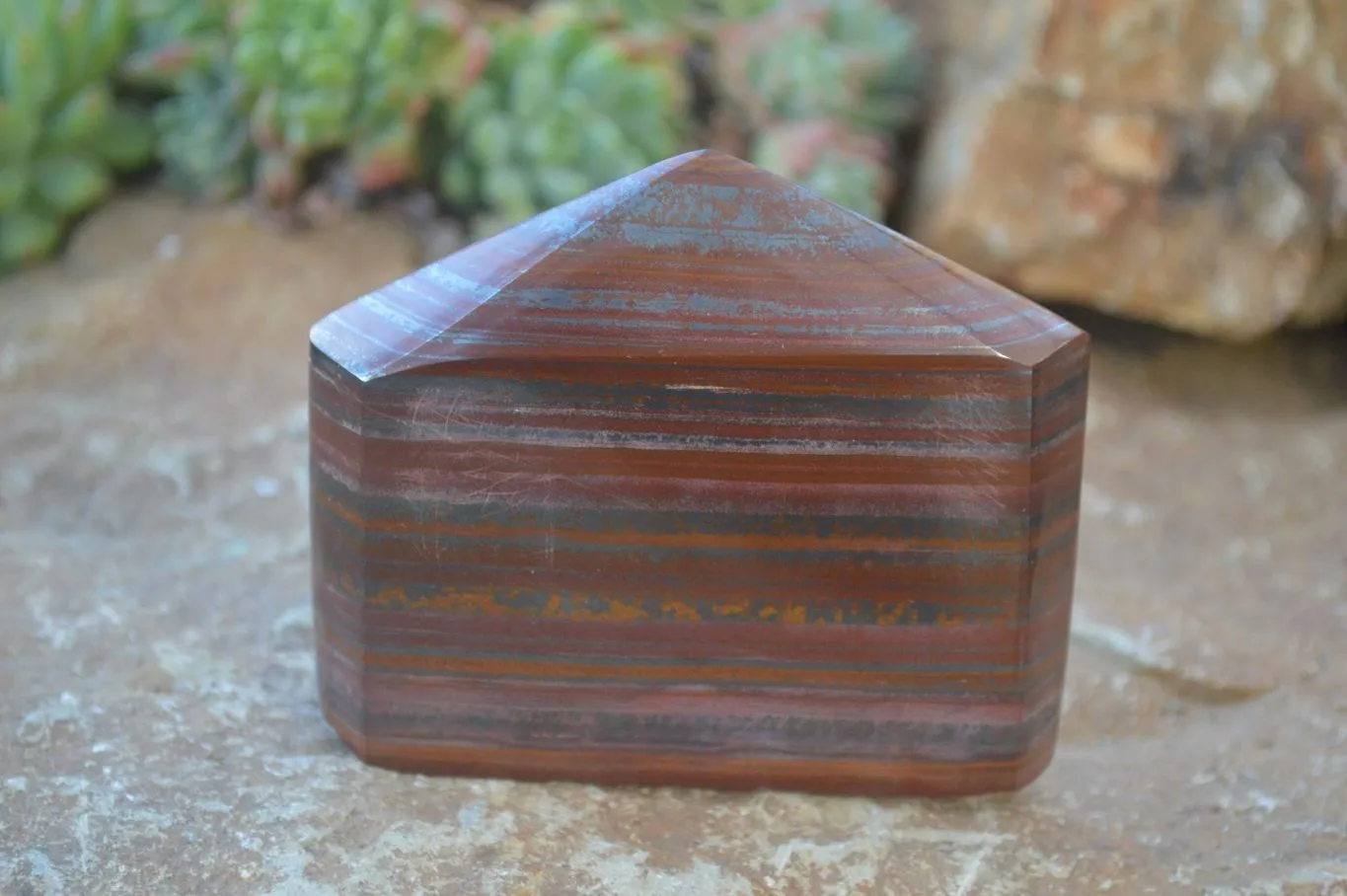 Polished Banded Iron Stone Points  x 3 From Prieska, Northern Cape