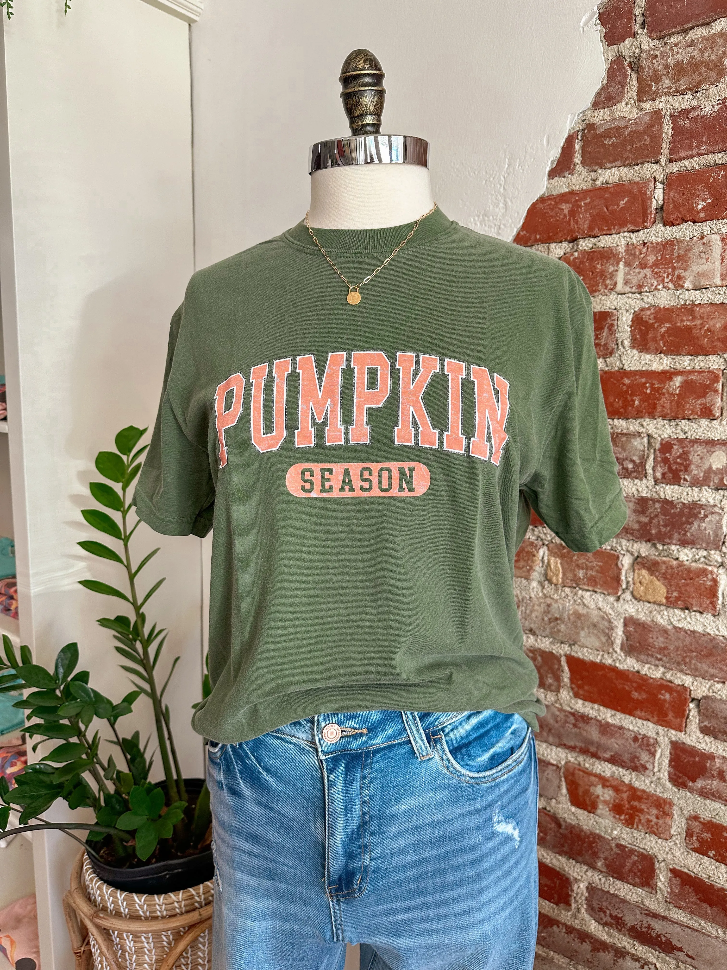 Pumpkin Season T-Shirt - Vintage Olive