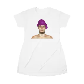 Purple Hair Girl All Over Print T-Shirt Dress