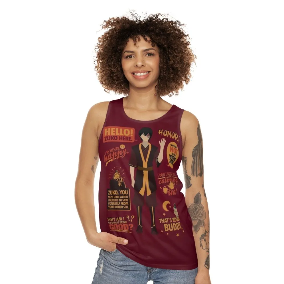 "Avatar The Last Airbender Zuko Unisex Tank Top"