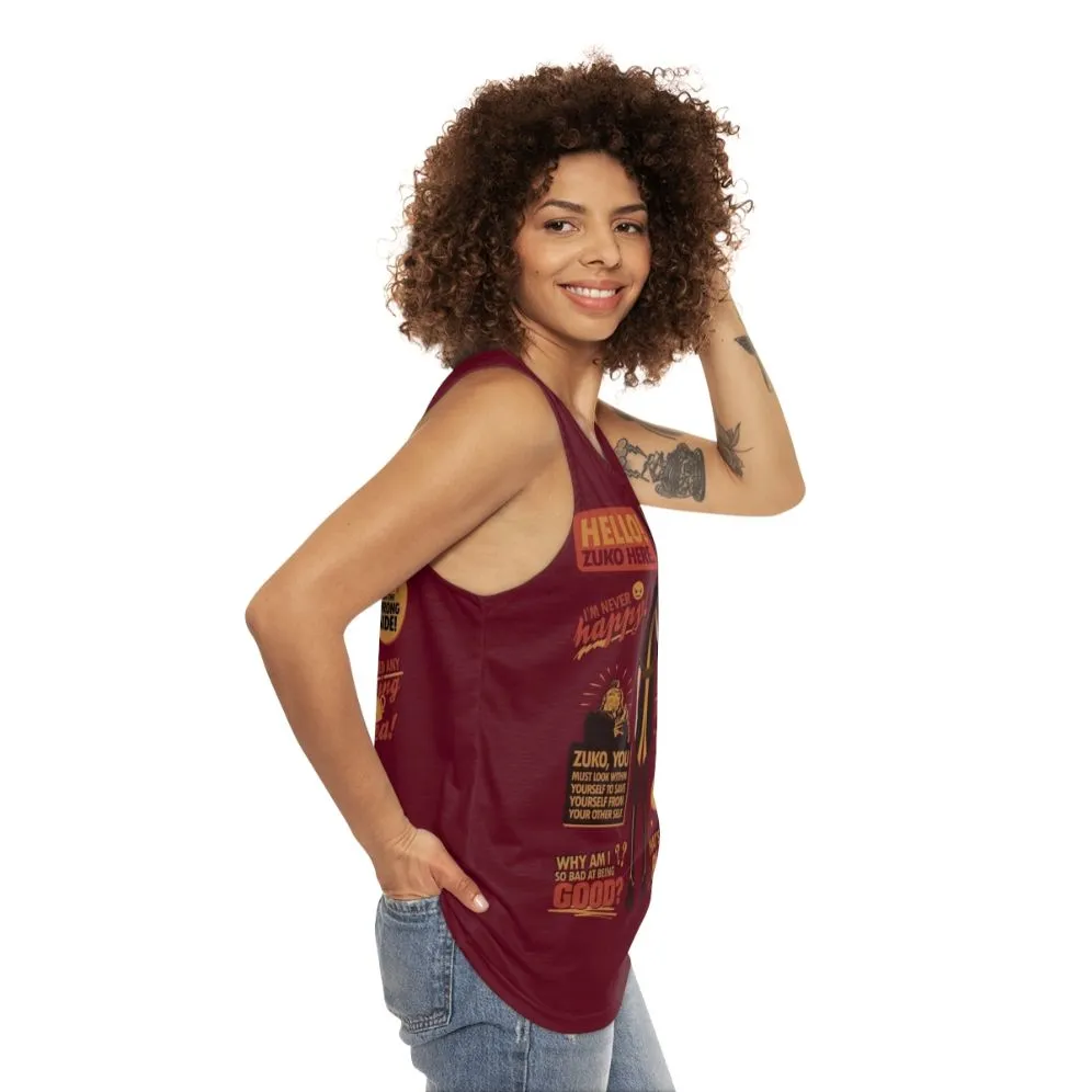 "Avatar The Last Airbender Zuko Unisex Tank Top"