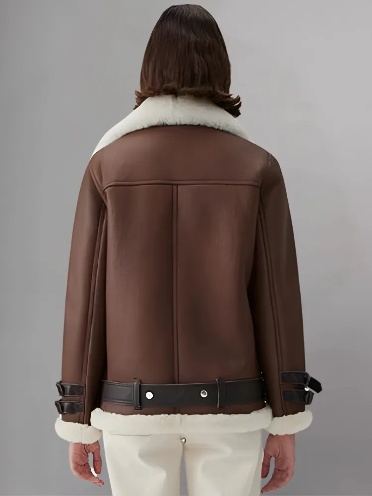 Real Leather Shearling Moto Jackets