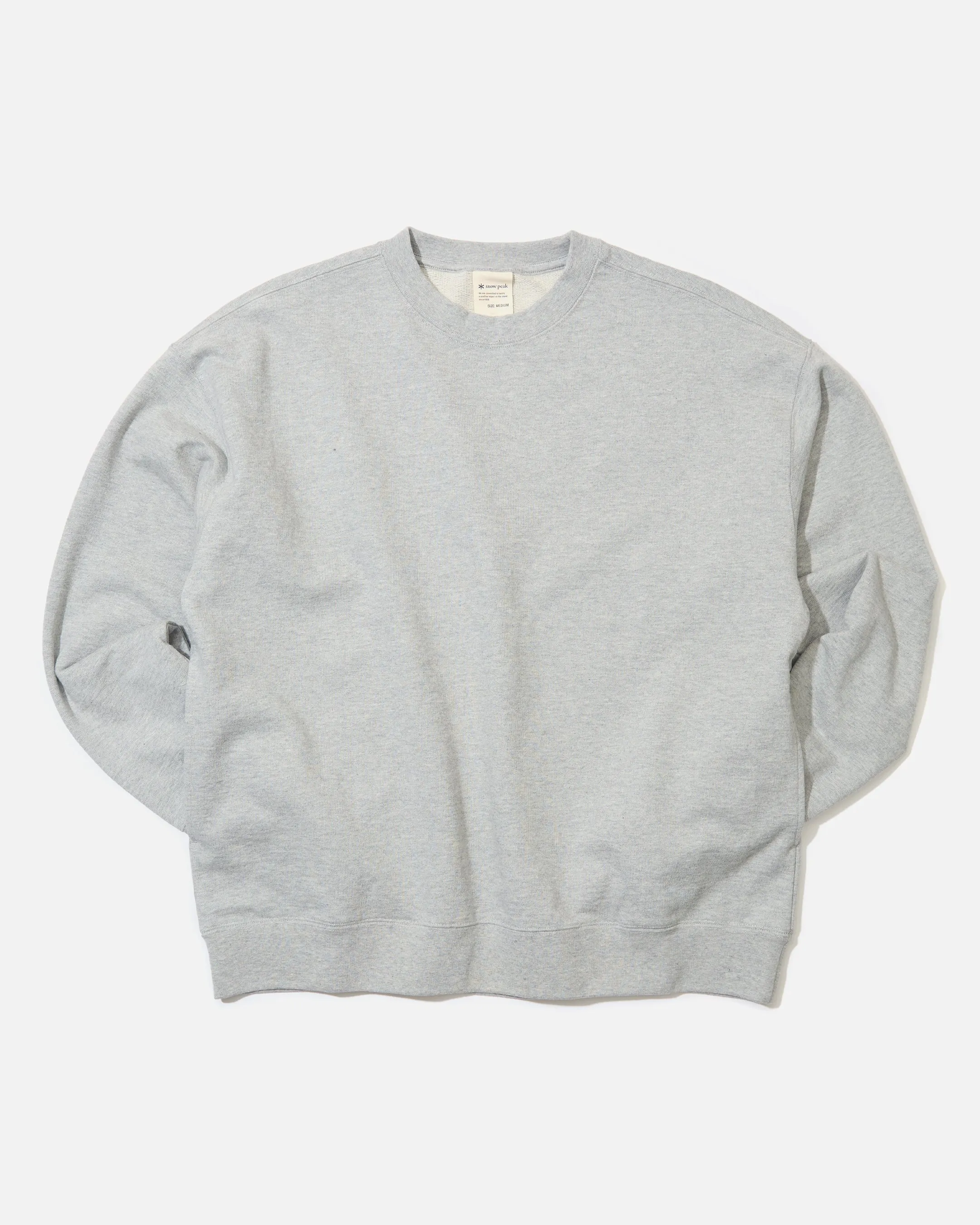 Recycled Cotton Crew Neck Sweatshirt - Grey