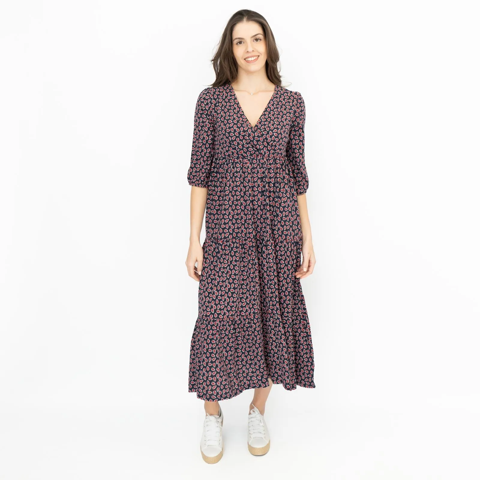 Seasalt Sky Branch Navy Jersey Midi Dress